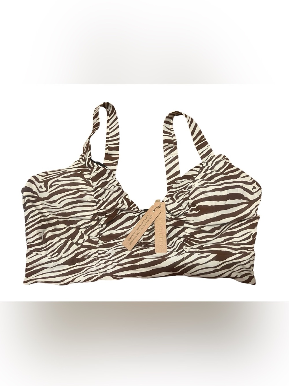 Zebra-Print Swim top